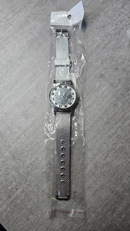 Montre homme femme neuf - cadran translucide avec engrenage - original