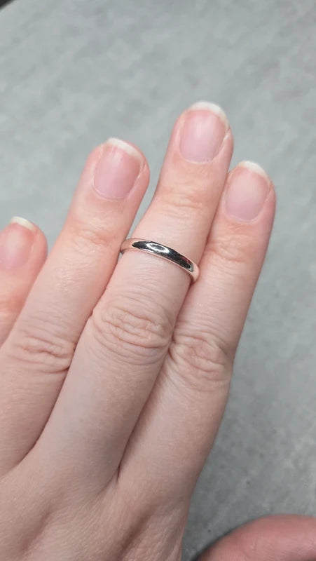 Bague anneau neuf - acier inoxydable - argenté - taille 19 mm - homme ou femme
