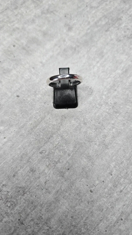 Bague anneau neuf - acier inoxydable - argenté - taille 19 mm - homme ou femme