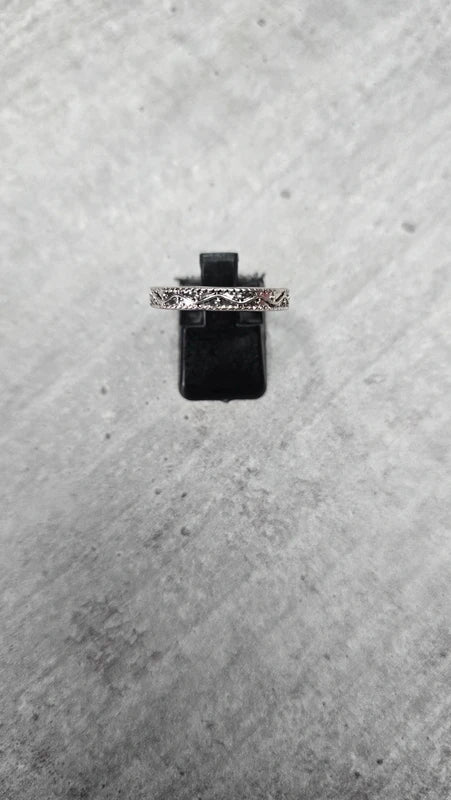 Bague anneau neuf - acier inoxydable - argenté - taille 19 mm - homme ou femme