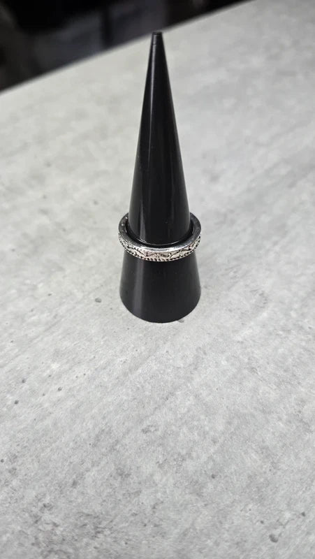 Bague anneau neuf - acier inoxydable - argenté - taille 19 mm - homme ou femme