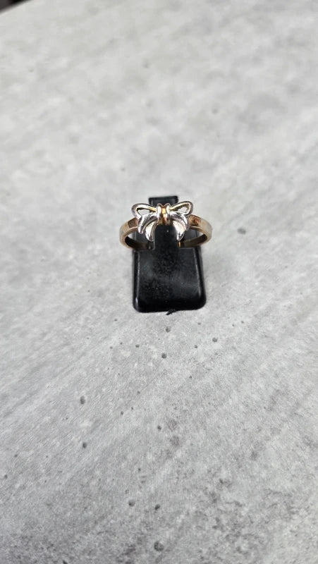 bague - neuf - doré argenté - noeud - fille ado femme doigt fin