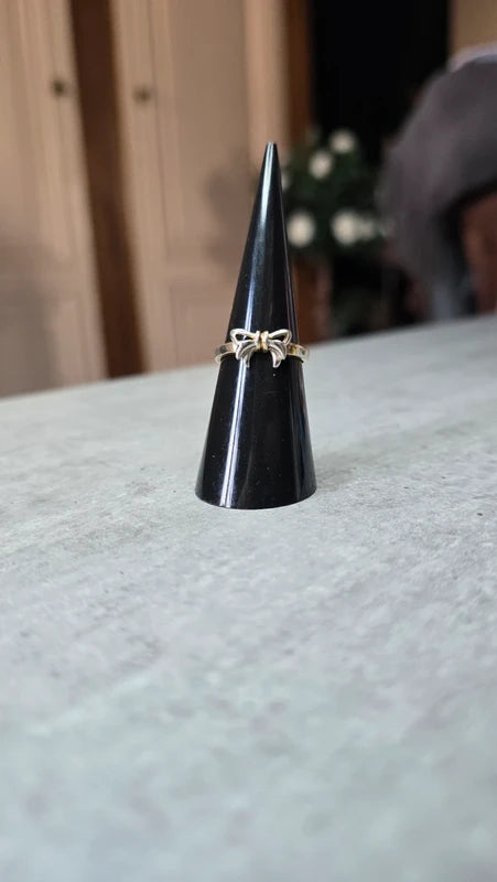bague - neuf - doré argenté - noeud - fille ado femme doigt fin