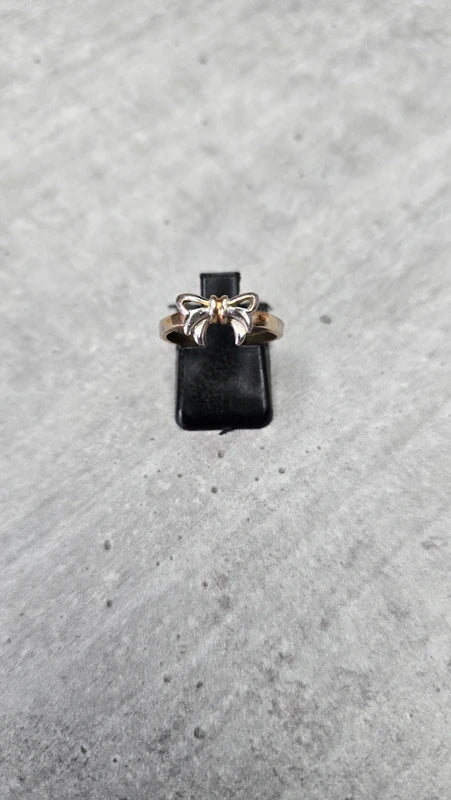 bague - neuf - doré argenté - noeud - fille ado femme doigt fin