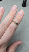 bague - neuf - doré argenté - noeud - fille ado femme doigt fin