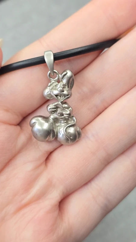Collier vintage - années 2000 - Diddl - Y2K - acier - adultes ado enfants