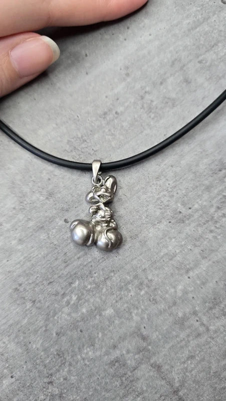 Collier vintage - années 2000 - Diddl - Y2K - acier - adultes ado enfants