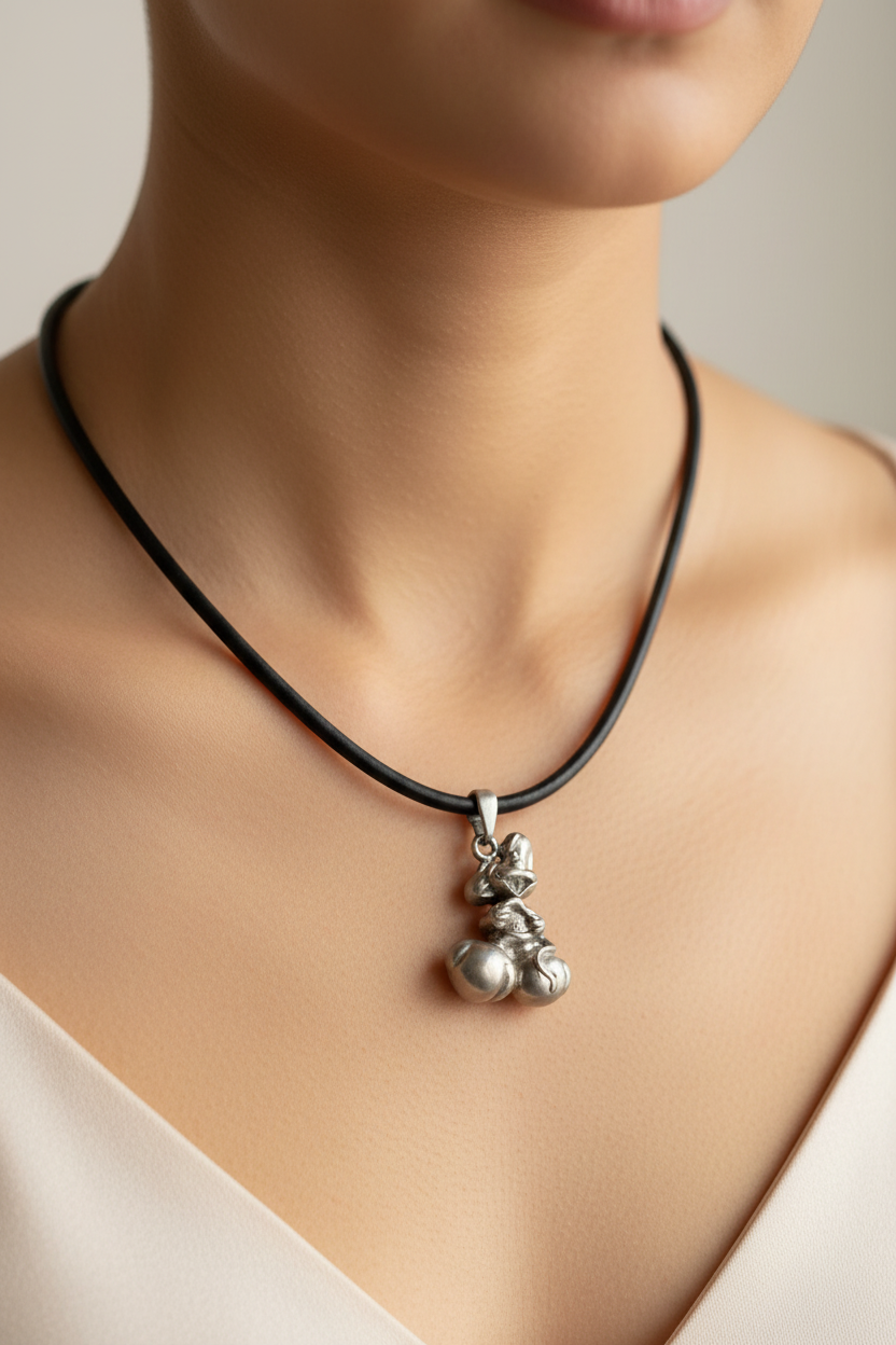 Collier vintage - années 2000 - Diddl - Y2K - acier - adultes ado enfants