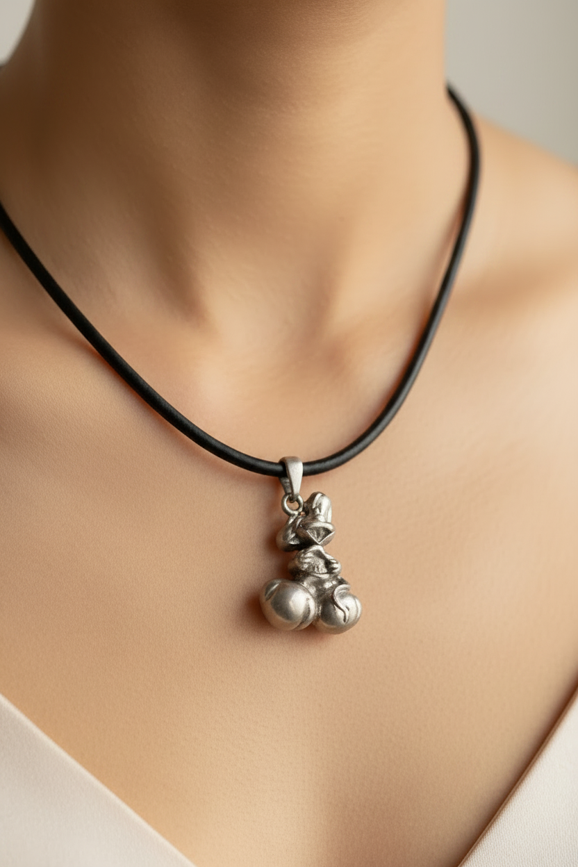 Collier vintage - années 2000 - Diddl - Y2K - acier - adultes ado enfants