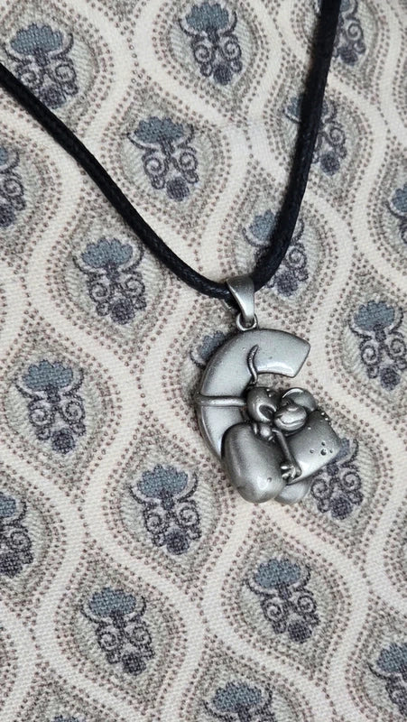 Collier vintage - neuf - années 2000 - Diddl - initial lettre C- Y2K - rare - femme homme enfant adolescent