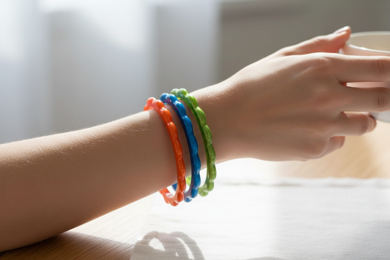 bracelets rigides bangle vintage - neuf - coloré vert - orange - bleu - effet fleurs - vibes 80 90 - femme fille
