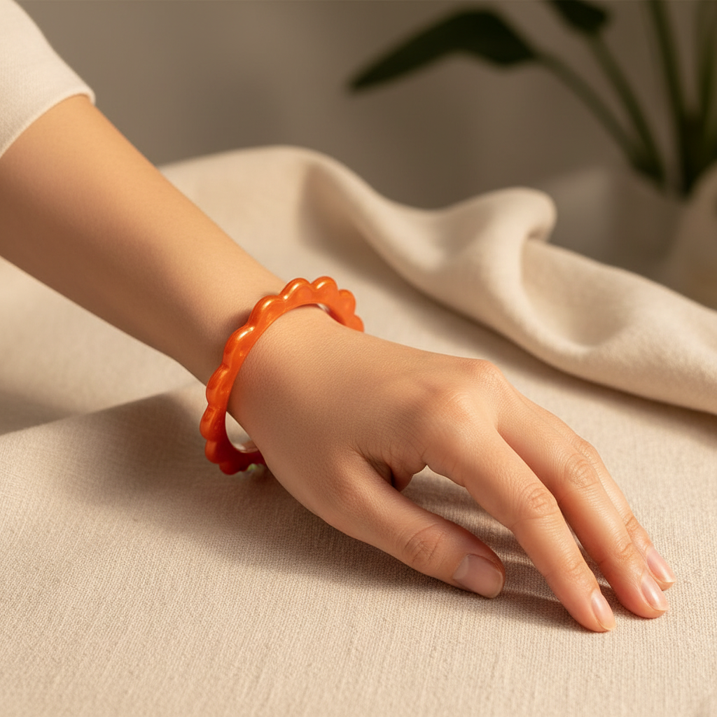 bracelets rigides bangle vintage - neuf - coloré vert - orange - bleu - effet fleurs - vibes 80 90 - femme fille