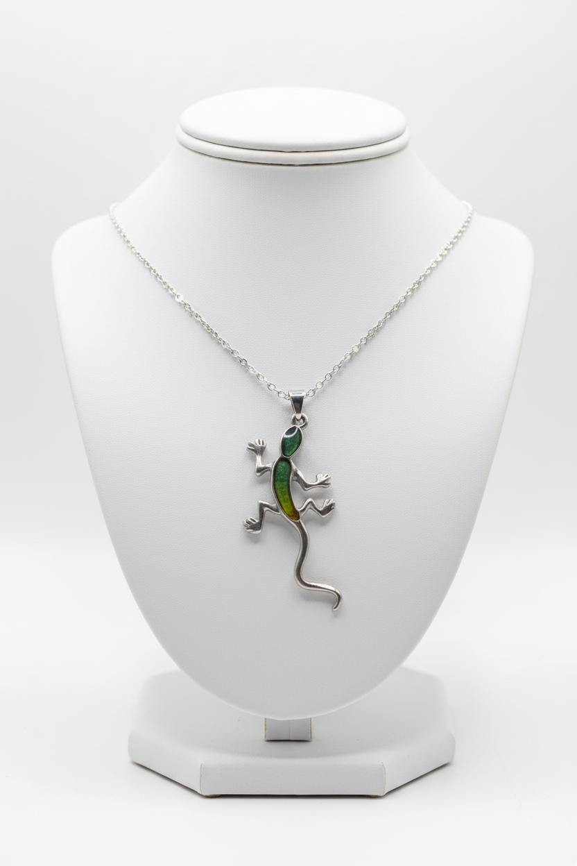 pendentif vintage - caméléon qui change de couleur - original fun années 2000 y2k