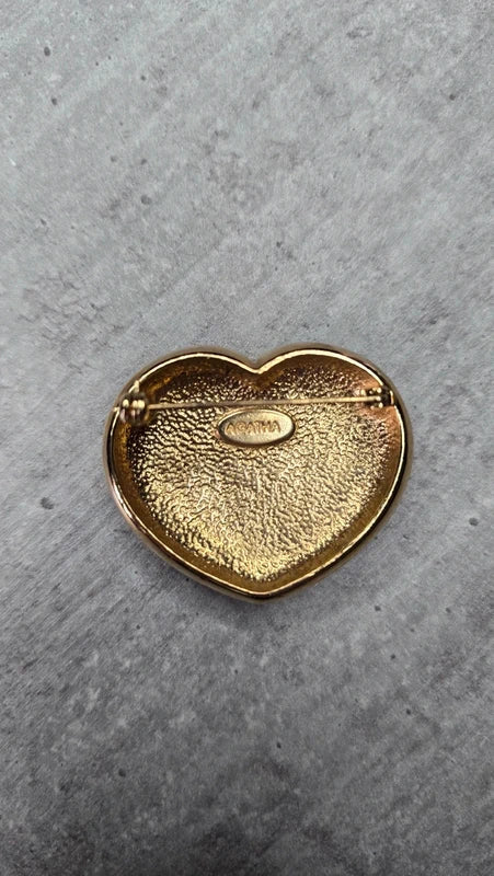 broche vintage - marque Agatha - neuf - noir marron foncé doré - bijou signé - rare édition limitée - chic élégant