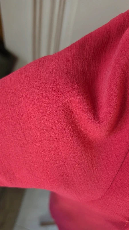 blouse manches courtes - fluide - armand thiery - taille xl - idéal 44 -rose corail - élégant - Neuve