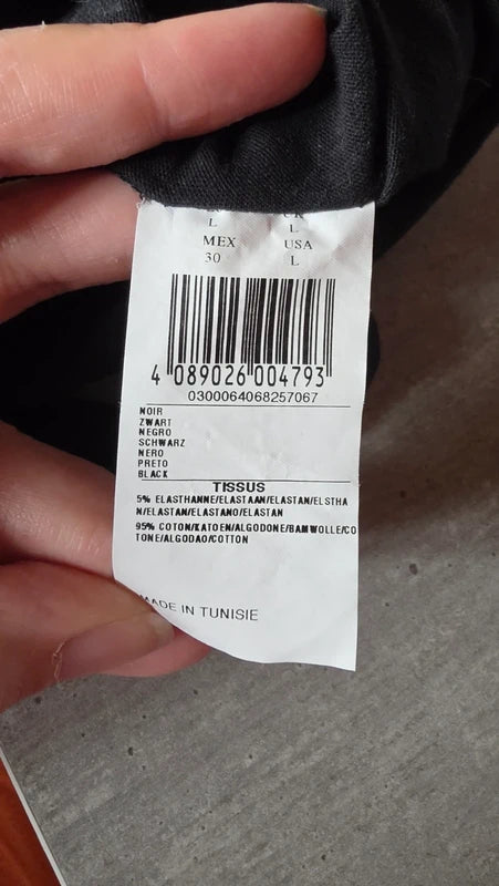 débardeur noir - taille L 40 42 - très original - altenative - ajouré devant et dos